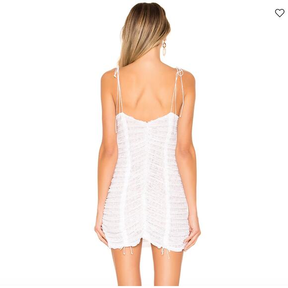 NWT For Love & Lemons Fondant Shirred Mini Dress Small - Picture 2 of 6